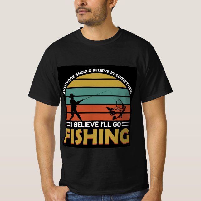 Camiseta Eu Acredito Que Irei Pescar (Frente)