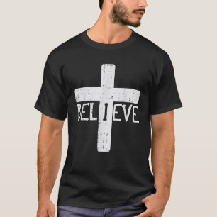 Camiseta Eu Acredito Que Jesus Cristo Cristãos Faith Vêm