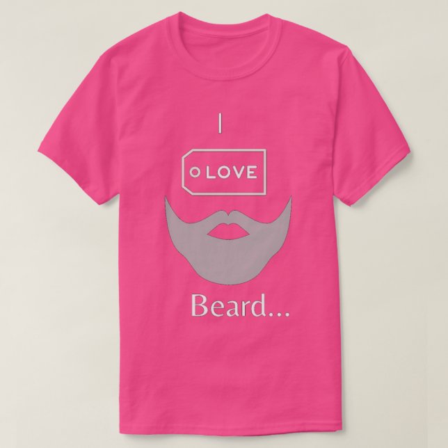 Camiseta Eu adoro a barba 3 (Frente do Design)