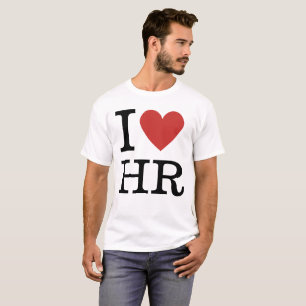 Camiseta Eu ❤️ Adoro a Camisa-T de Homens do HR - Para Func