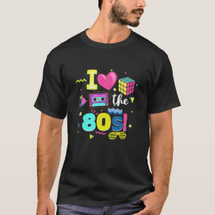 Camiseta Eu Adoro A Festa de aniversário 80S Dotada Tee 80