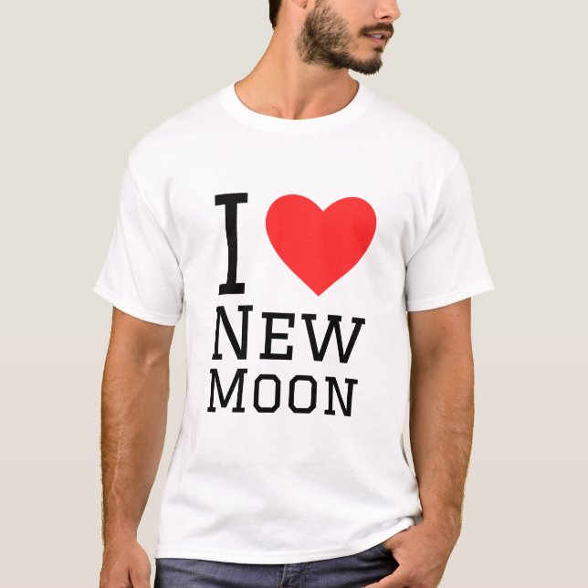 Camiseta Eu adoro a lua nova (Frente)