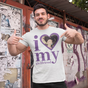 Camiseta Eu adoro a minha Namorada Personalizada Fotografia