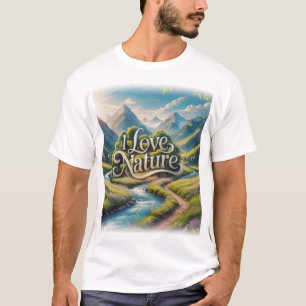 Camiseta Eu adoro a Natureza - para Adventure Lovers, ao ar