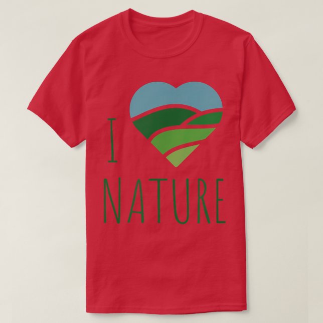 Camiseta Eu Adoro A Natureza T Bonita Presente Sobre A Natu (Frente do Design)