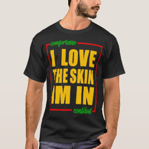 Camiseta Eu adoro a pele que estou no gráfico afro-american