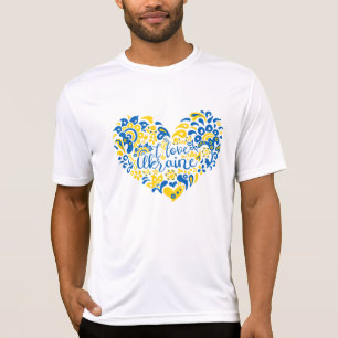 Camiseta Eu adoro a Ucrânia, uma citação inspiradora de cam