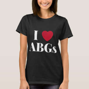 Camiseta Eu adoro ABGs do coração Dando Dia de os namorados