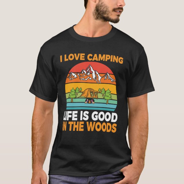 Camiseta Eu adoro acampar acampamento engraçado (Frente)