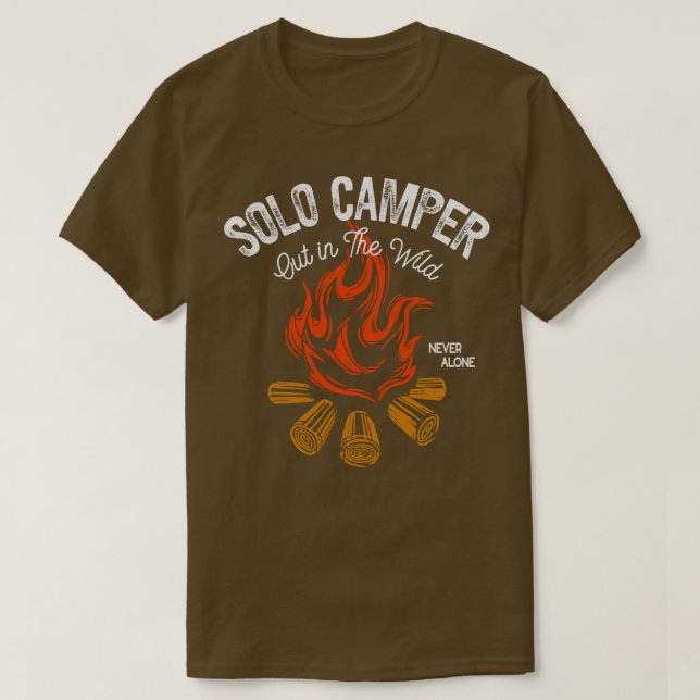Camiseta Eu Adoro Acampar Campos Solo Campfire (Frente do Design)