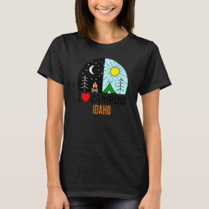 Camiseta Eu Adoro Acampar Idaho America Fora de Nature Hiki