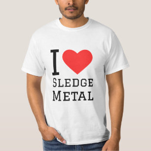 Camiseta Eu adoro adesivo de metal comum