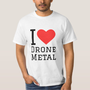Camiseta Eu adoro adesivo de metal de drone