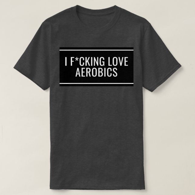 Camiseta Eu adoro aeróbica 5 (Frente do Design)