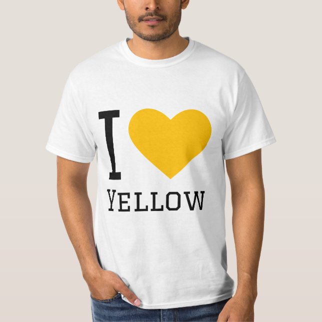Camiseta Eu adoro amarelo (Frente)