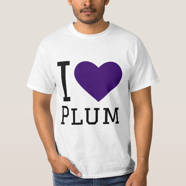 Camiseta Eu adoro ameixa (Frente)