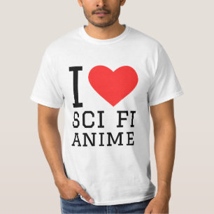Camiseta Eu adoro anime de ficção científica