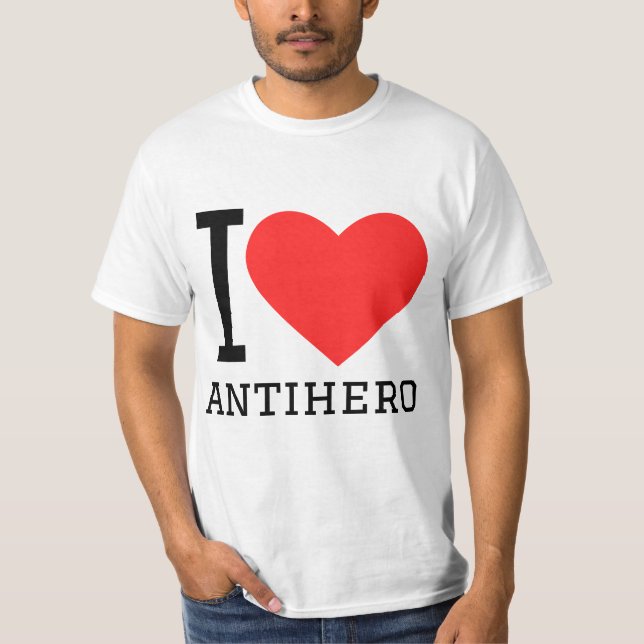 Camiseta Eu adoro anti-herói (Frente)