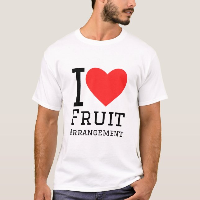 Camiseta Eu adoro arranjo de fruta (Frente)