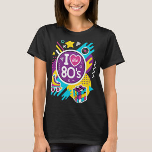 Camiseta Eu adoro as roupas dos anos 80 para mulheres e hom