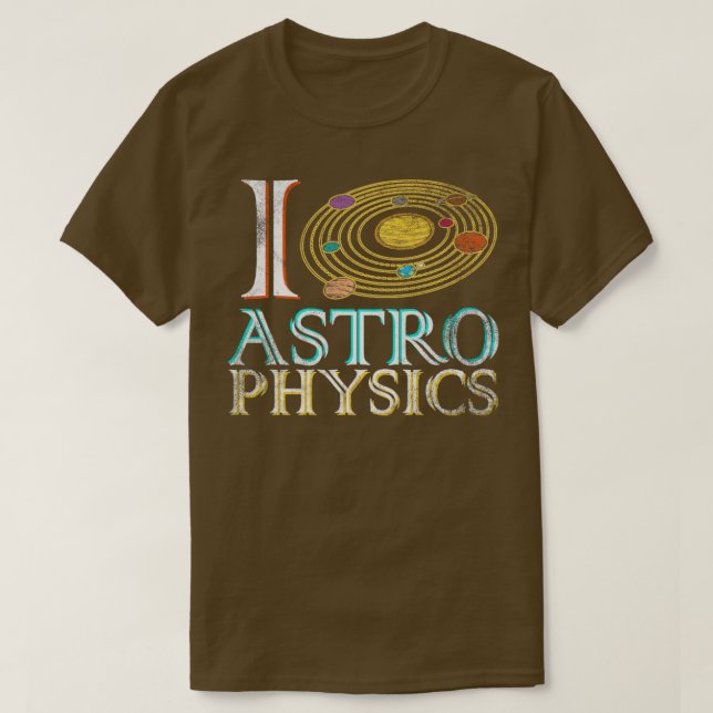 Camiseta Eu adoro astrofísica (Frente do Design)