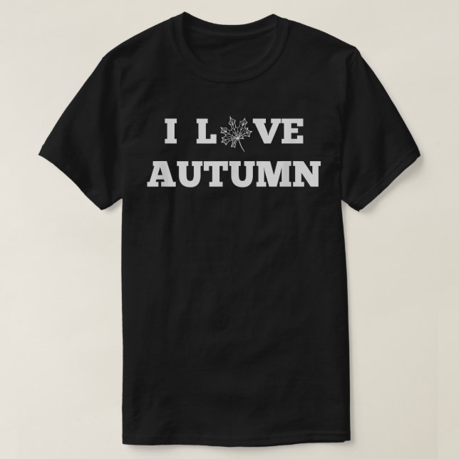 Camiseta Eu Adoro Autumn Fall Lover (Frente do Design)