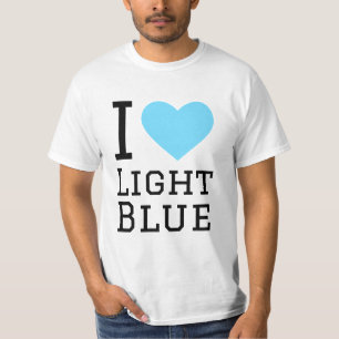 Camiseta Eu adoro azul claro