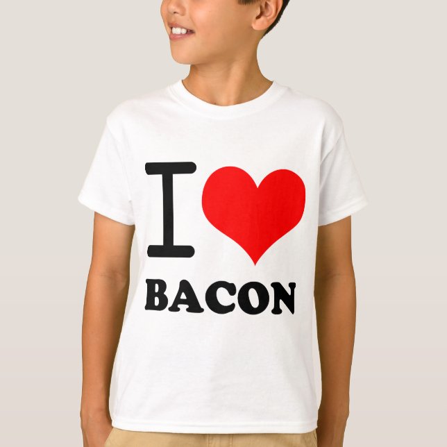 Camiseta Eu adoro bacon (Frente)