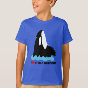 Camiseta Eu Adoro Baleia Assistindo Baleia Orca