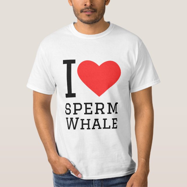 Camiseta Eu adoro baleia de esperma (Frente)