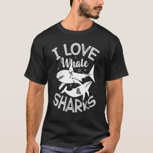 Camiseta Eu Adoro Baleia E Tubarões Marinhos Biologia Anima