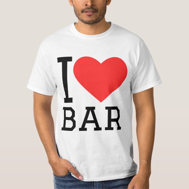 Camiseta Eu adoro bar (Frente)