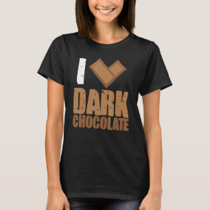 Camiseta Eu adoro Bares de Chocolate Escuro Bar Cacau Banho