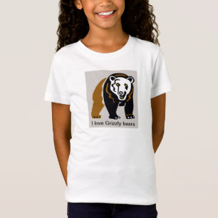 Camiseta Eu adoro BARRAS GRIZES - Amante de os animais - Vi