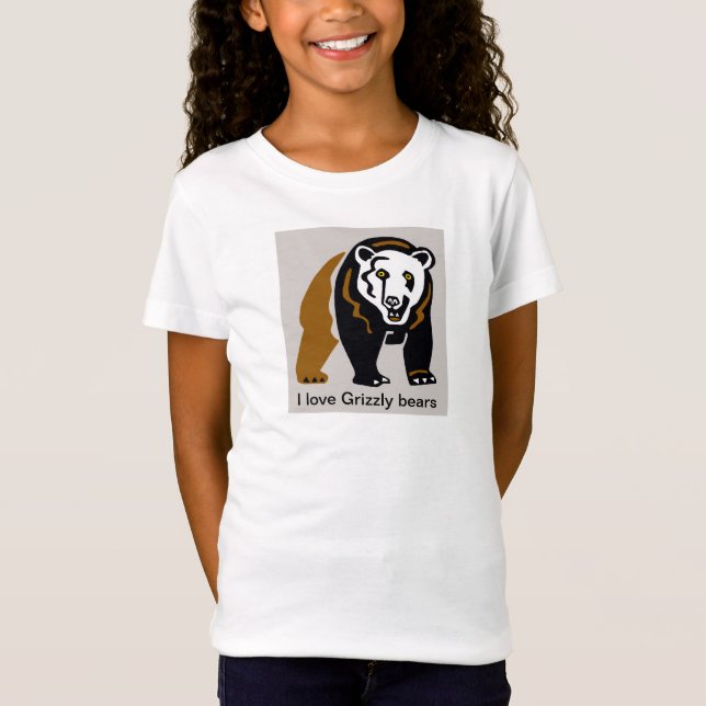Camiseta Eu adoro BARRAS GRIZES - Amante de os animais - Vi (Frente)