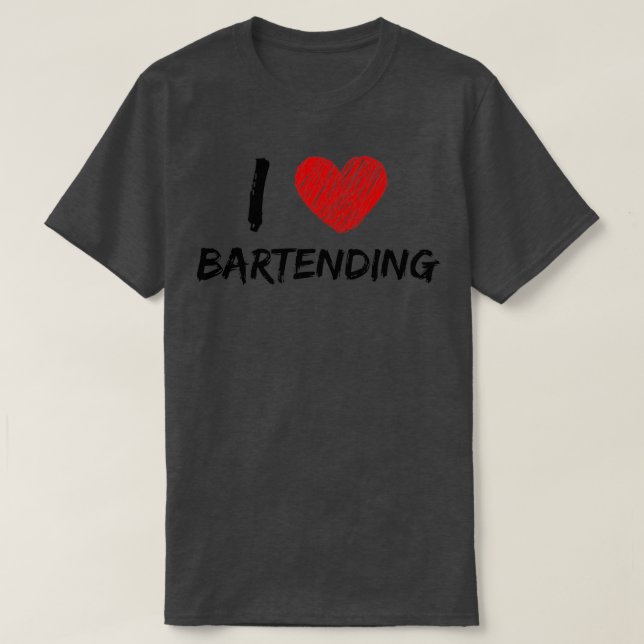 Camiseta Eu Adoro Bartending (Frente do Design)