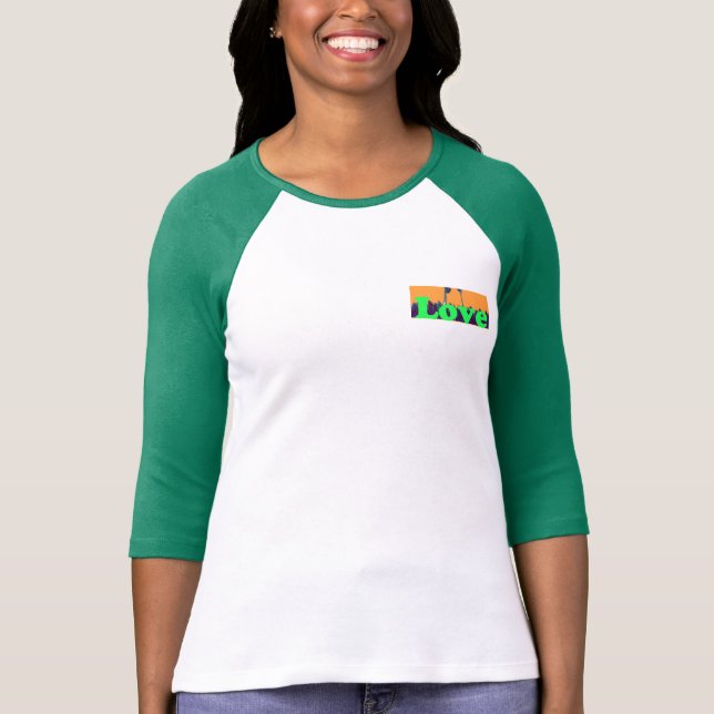 Camiseta Eu adoro Baseball com compaixão (Frente)