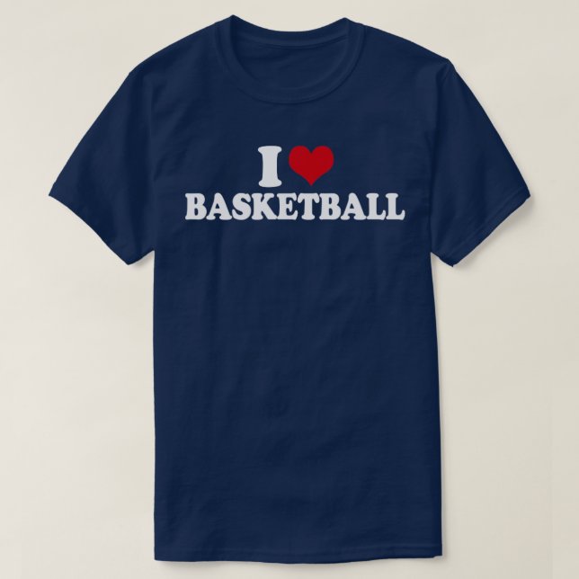 Camiseta Eu adoro basquete1 (Frente do Design)
