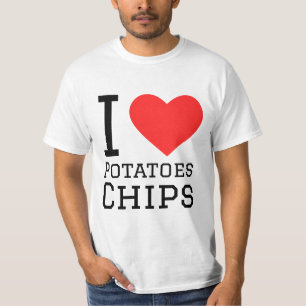 Camiseta Eu adoro batatas fritas