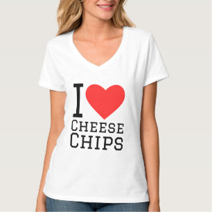 Camiseta Eu adoro batatas fritas de queijo