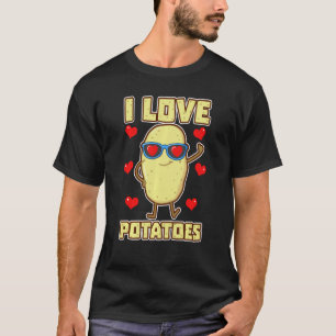 Camiseta Eu Adoro Batatas Testadores Estudaram Tattie Vegan
