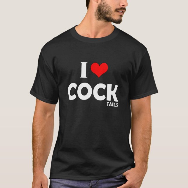 Camiseta Eu adoro Bebendo de coquetéis... (Frente)