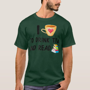 Camiseta Eu adoro beber chá e ler livros de leitura