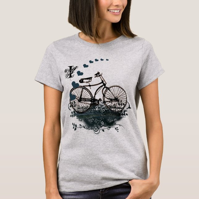 Camiseta Eu Adoro Bicicletas Antigas (Frente)