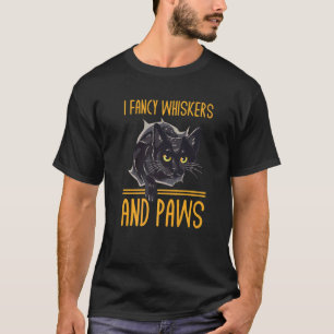 Camiseta Eu Adoro Bigodes e Patas Coleção de Gatos Gatinho