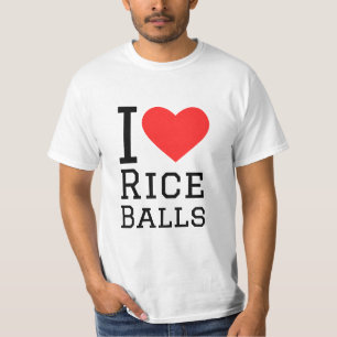 Camiseta Eu adoro bolas de arroz