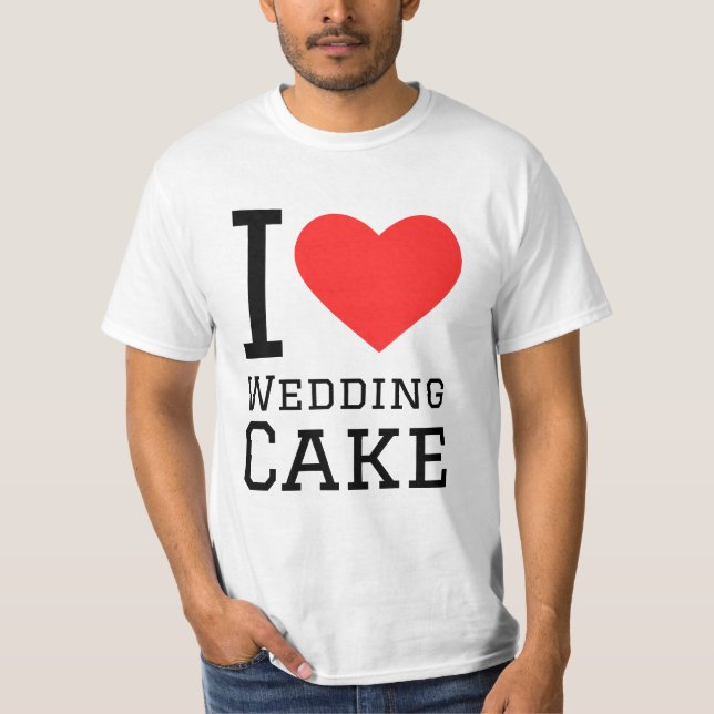 Camiseta Eu adoro bolo de casamento (Frente)