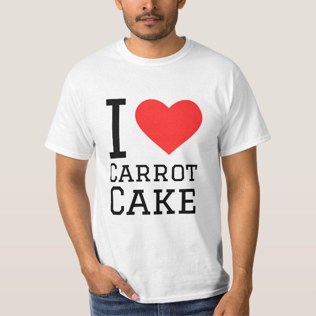 Camiseta Eu adoro bolo de cenoura (Frente)