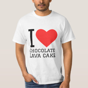 Camiseta Eu adoro bolo de lava de chocolate