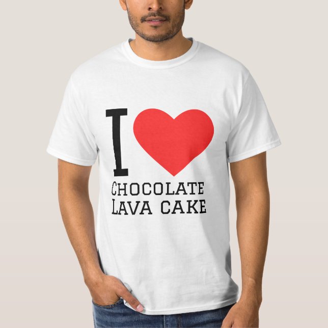 Camiseta Eu adoro bolo de lava de chocolate (Frente)